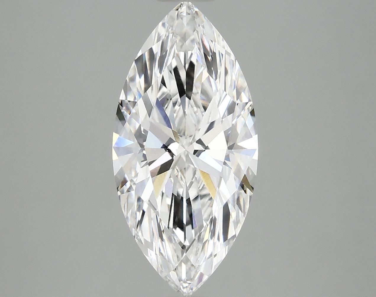 2.84 Carat Marquise Shaped Excellent Cut VVS2 IGI Certified Lab Grown Diamond