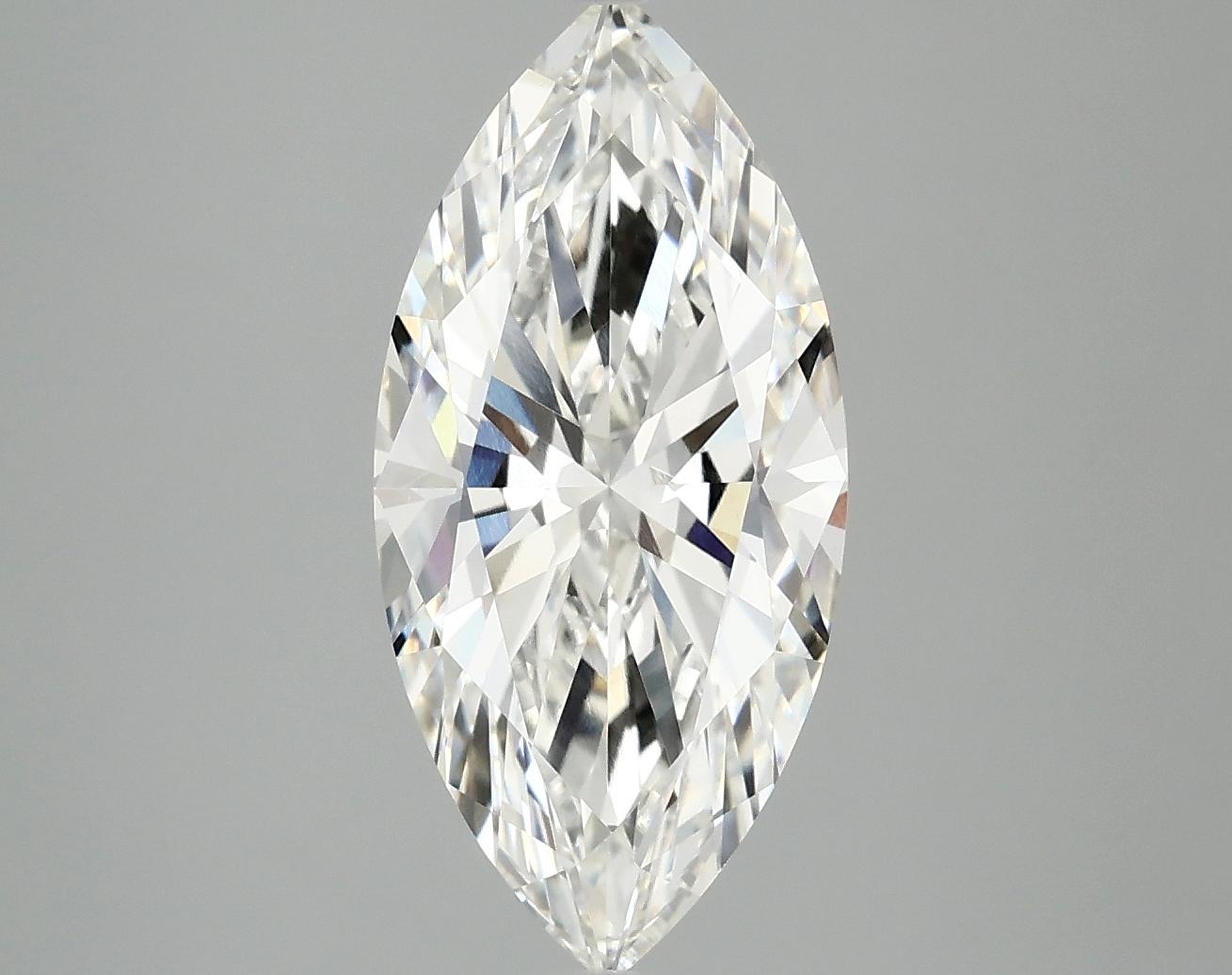 2.97 Carat Marquise Shaped Excellent Cut VVS2 IGI Certified Lab Grown Diamond
