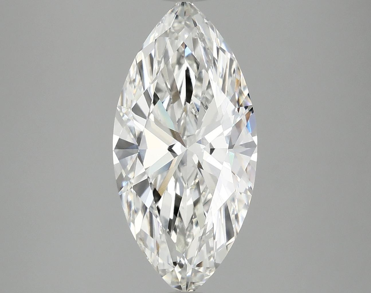 2.97 Carat Marquise Shaped Excellent Cut VVS2 IGI Certified Lab Grown Diamond