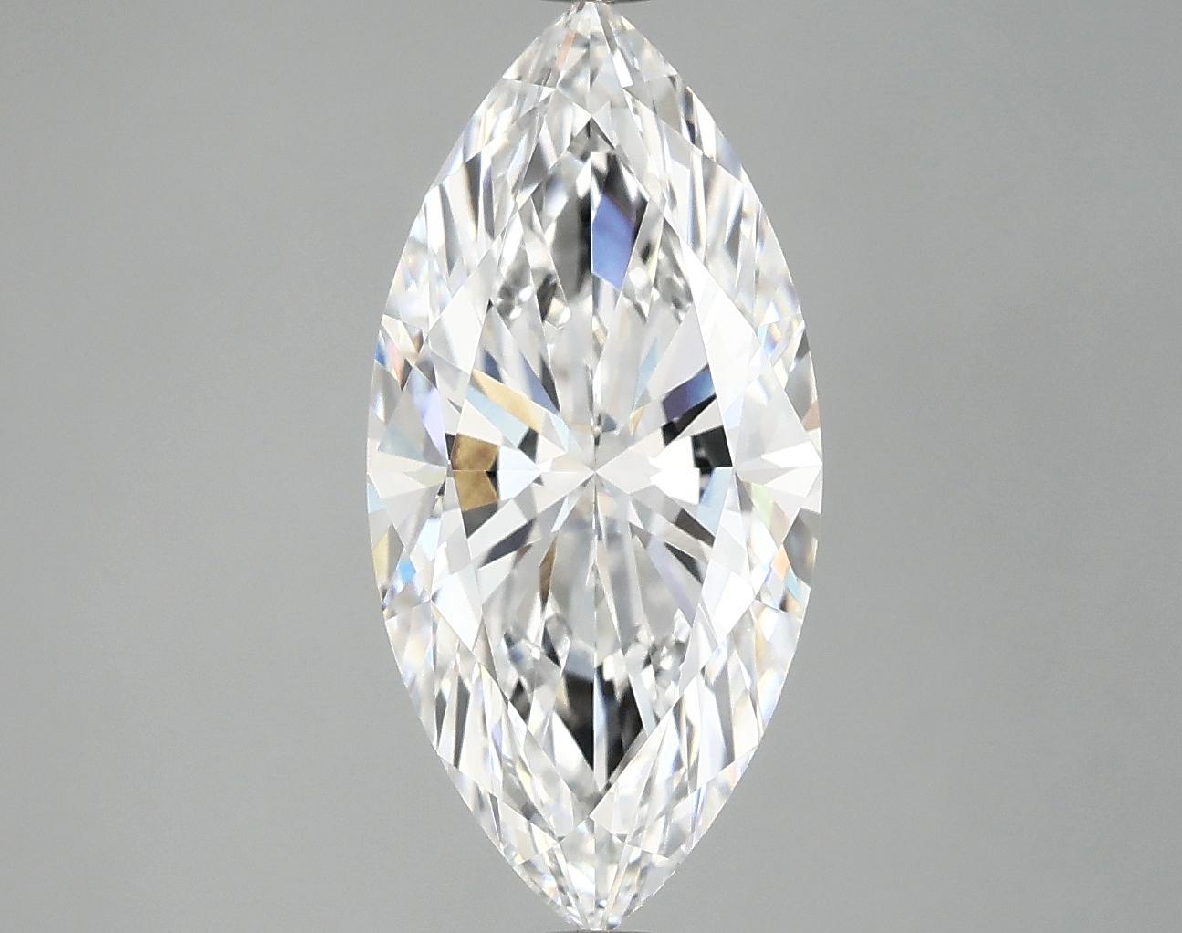 3.05 Carat Marquise Shaped Excellent Cut VVS2 IGI Certified Lab Grown Diamond