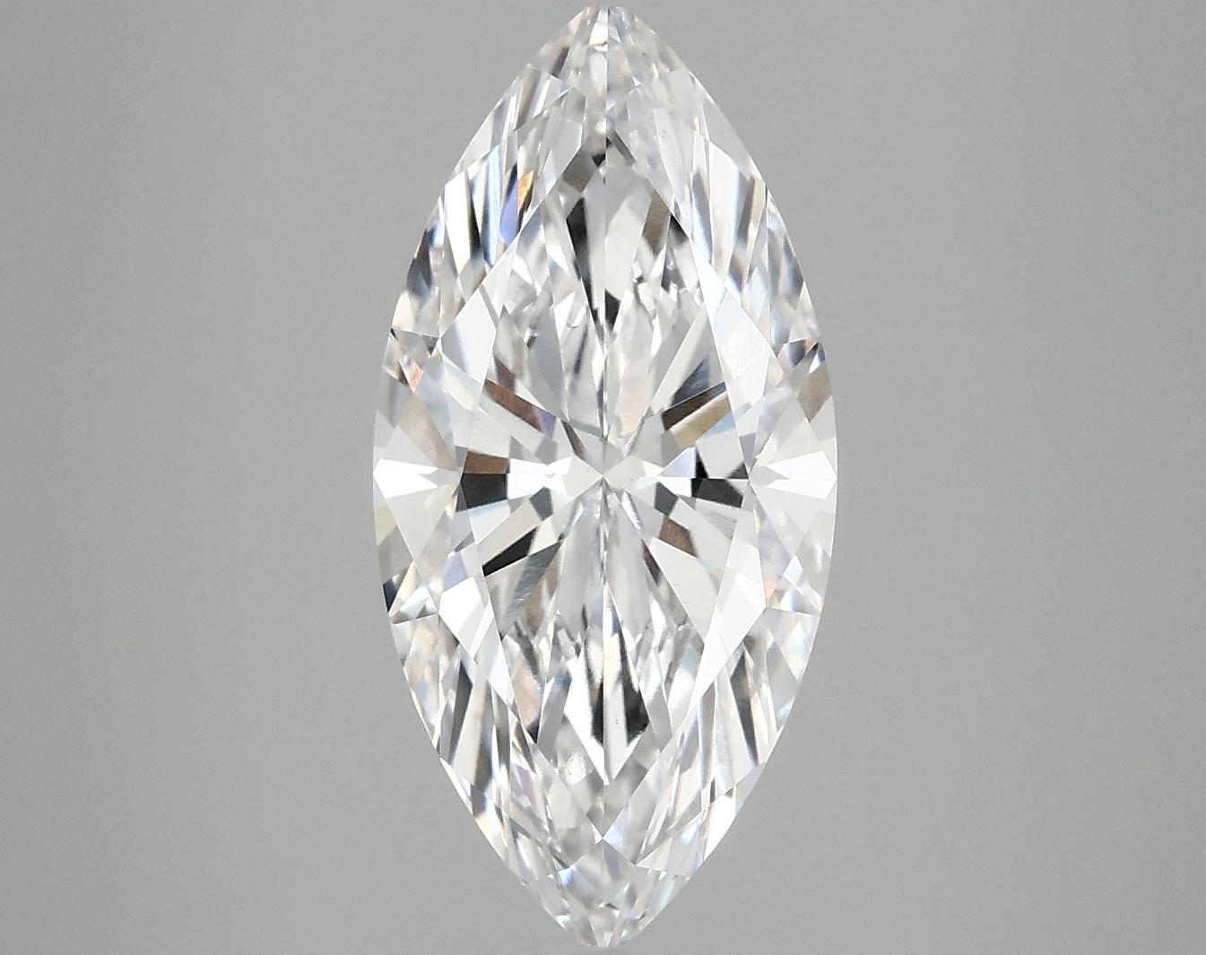 3.09 Carat Marquise Shaped Excellent Cut VVS2 IGI Certified Lab Grown Diamond