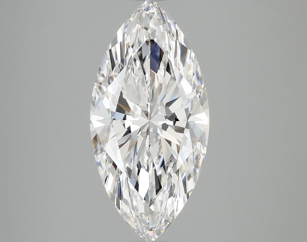 3.08 Carat Marquise Shaped Excellent Cut VVS2 IGI Certified Lab Grown Diamond
