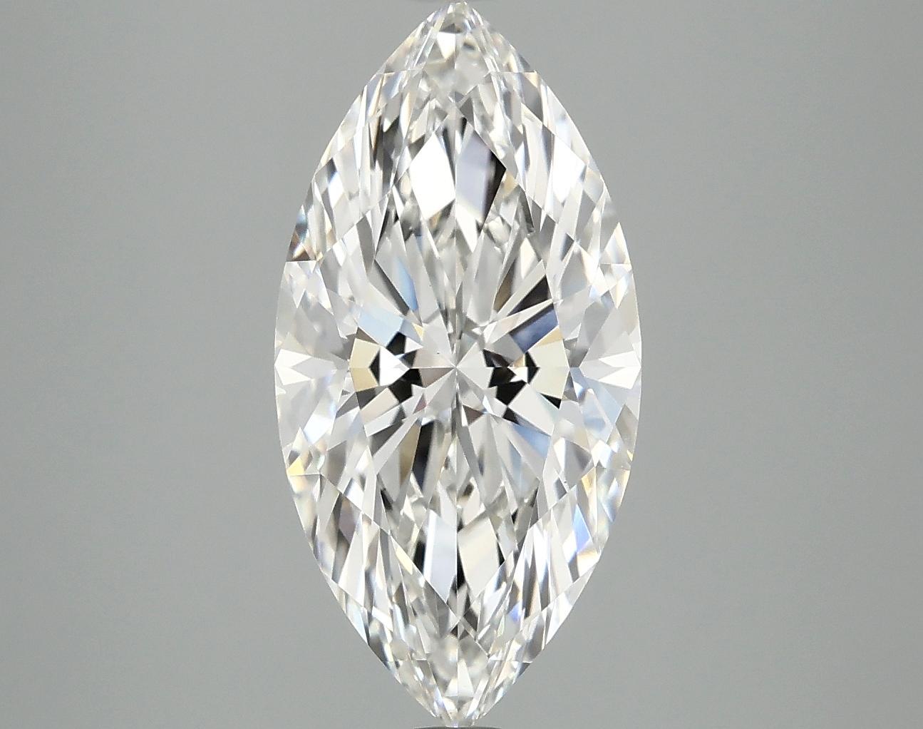 3.09 Carat Marquise Shaped Ideal Cut VVS2 IGI Certified Lab Grown Diamond