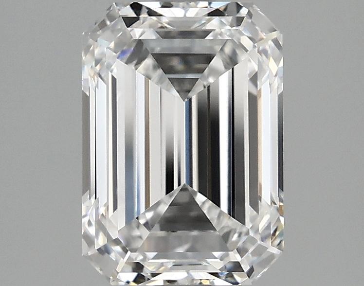 2.1 Carat Emerald Shaped Ideal Cut VVS2 IGI Certified Lab Grown Diamond