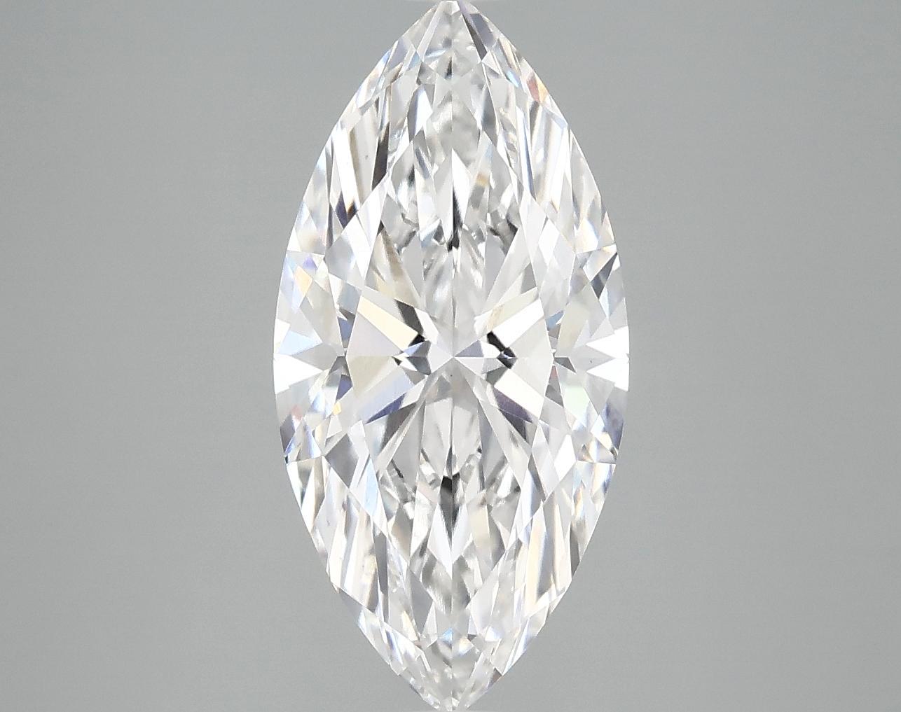3.04 Carat Marquise Shaped Excellent Cut VVS2 IGI Certified Lab Grown Diamond