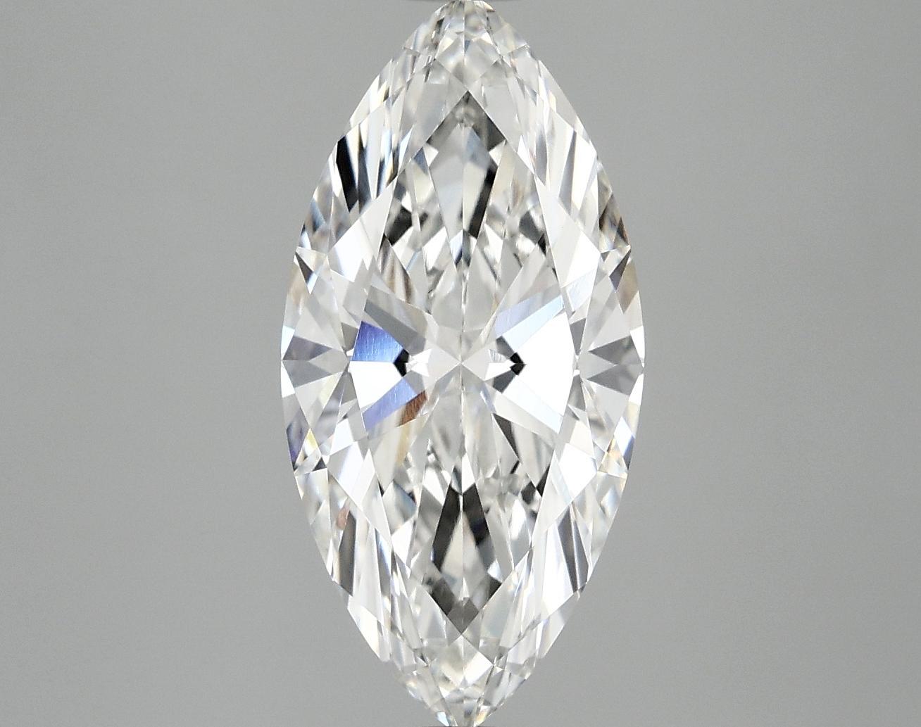 3.04 Carat Marquise Shaped Excellent Cut VVS2 IGI Certified Lab Grown Diamond