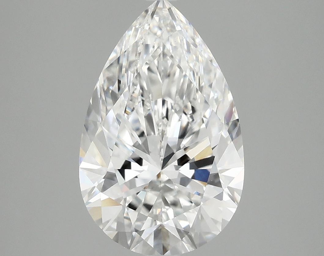 3.05 Carat Pear Shaped Ideal Cut VVS2 IGI Certified Lab Grown Diamond