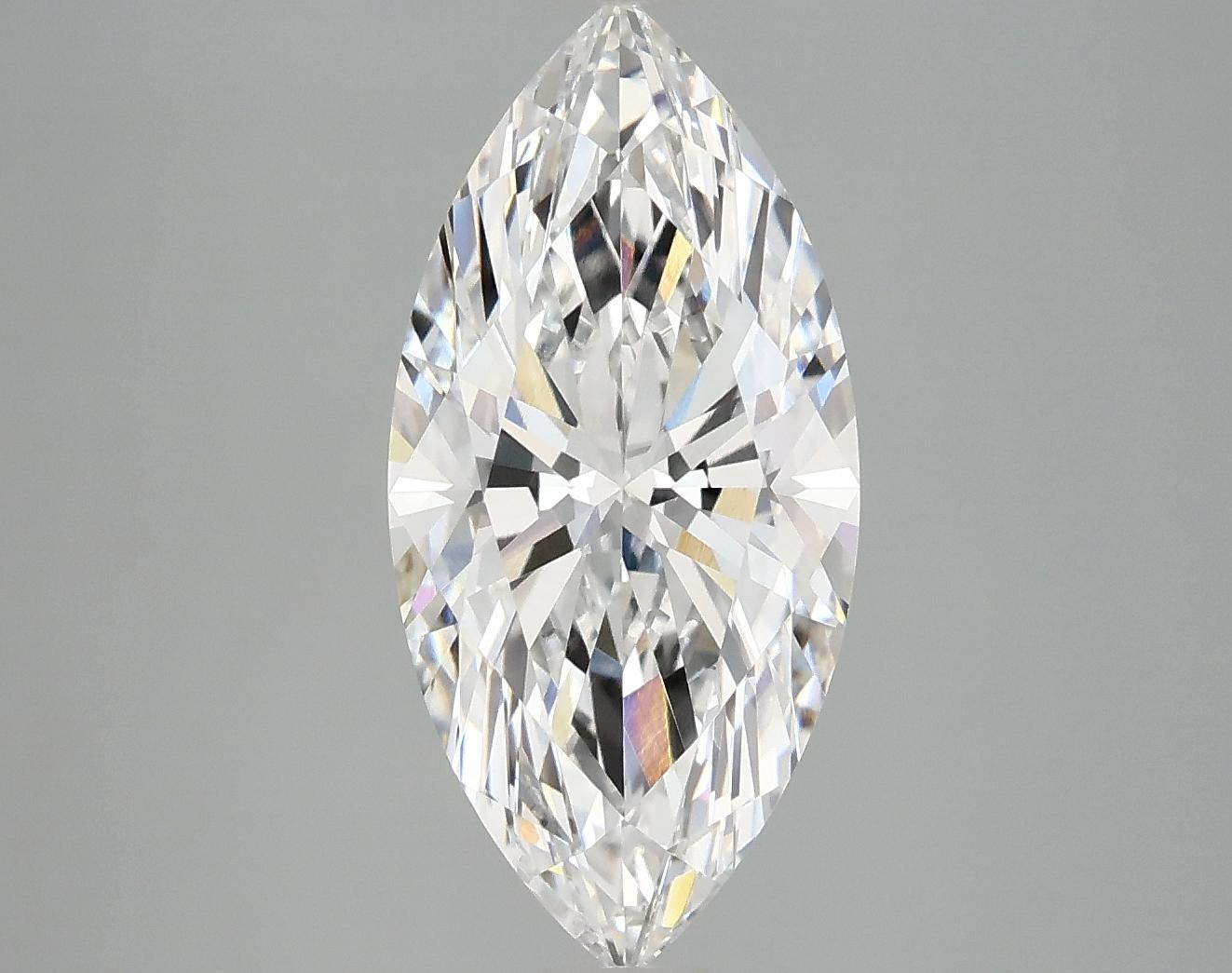 3.06 Carat Marquise Shaped Excellent Cut VVS2 IGI Certified Lab Grown Diamond