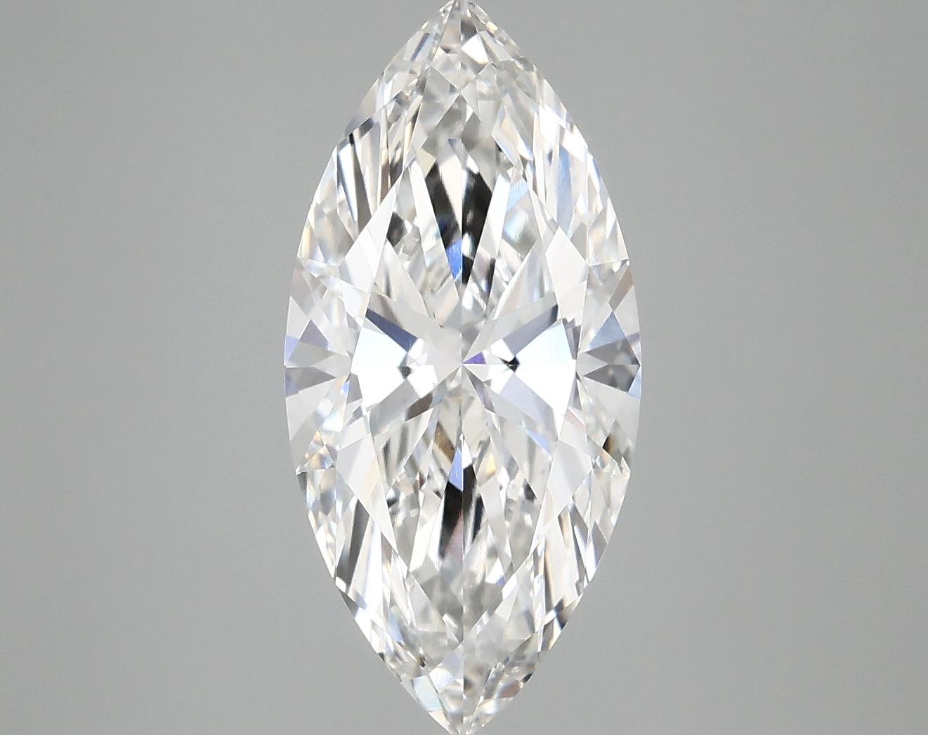 2.98 Carat Marquise Shaped Excellent Cut VVS2 IGI Certified Lab Grown Diamond