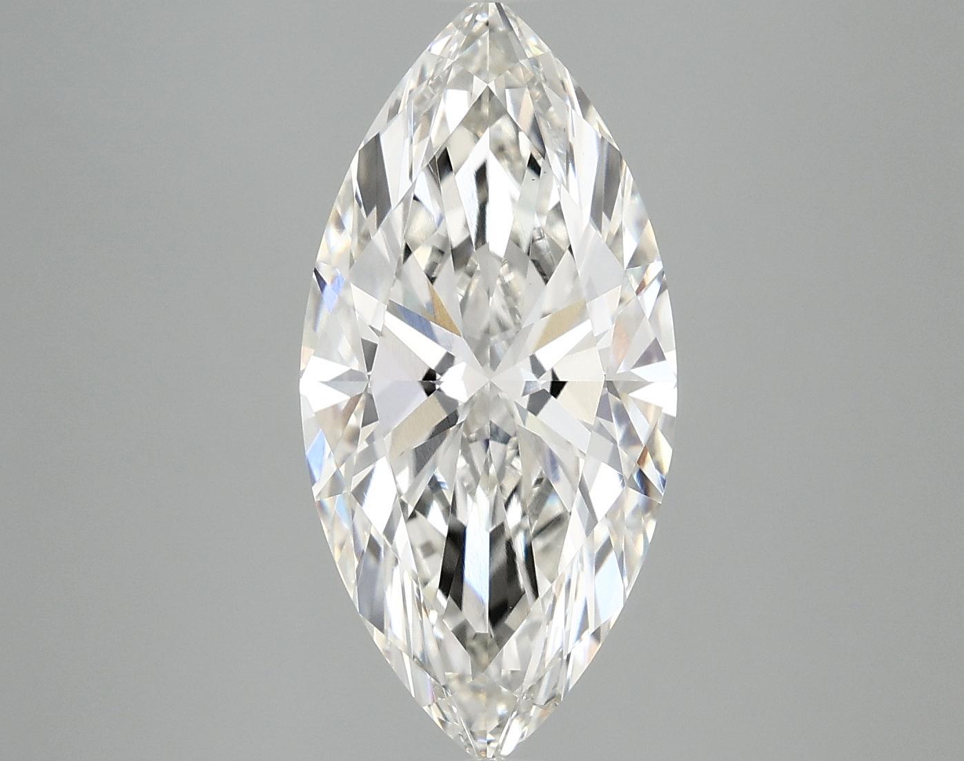 3.87 Carat Marquise Shaped Excellent Cut VVS2 IGI Certified Lab Grown Diamond