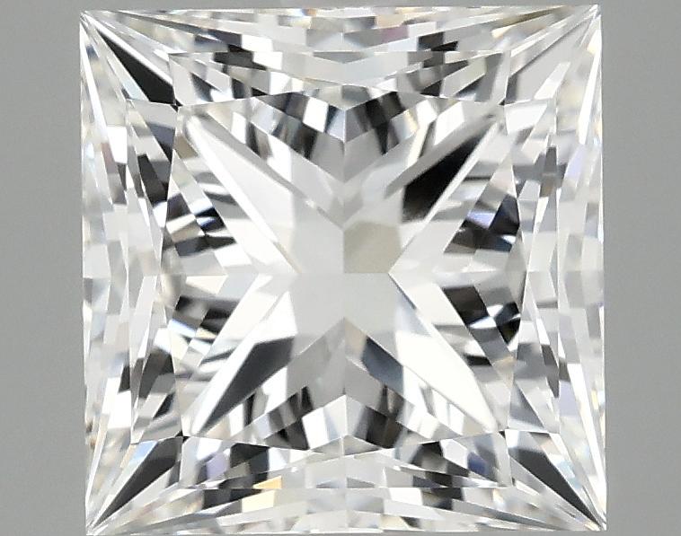 4.09 Carat Princess Shaped Ideal Cut VVS2 IGI Certified Lab Grown Diamond