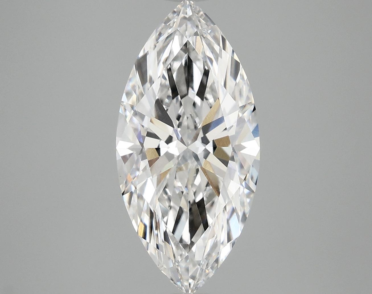 3.08 Carat Marquise Shaped Excellent Cut VVS2 IGI Certified Lab Grown Diamond