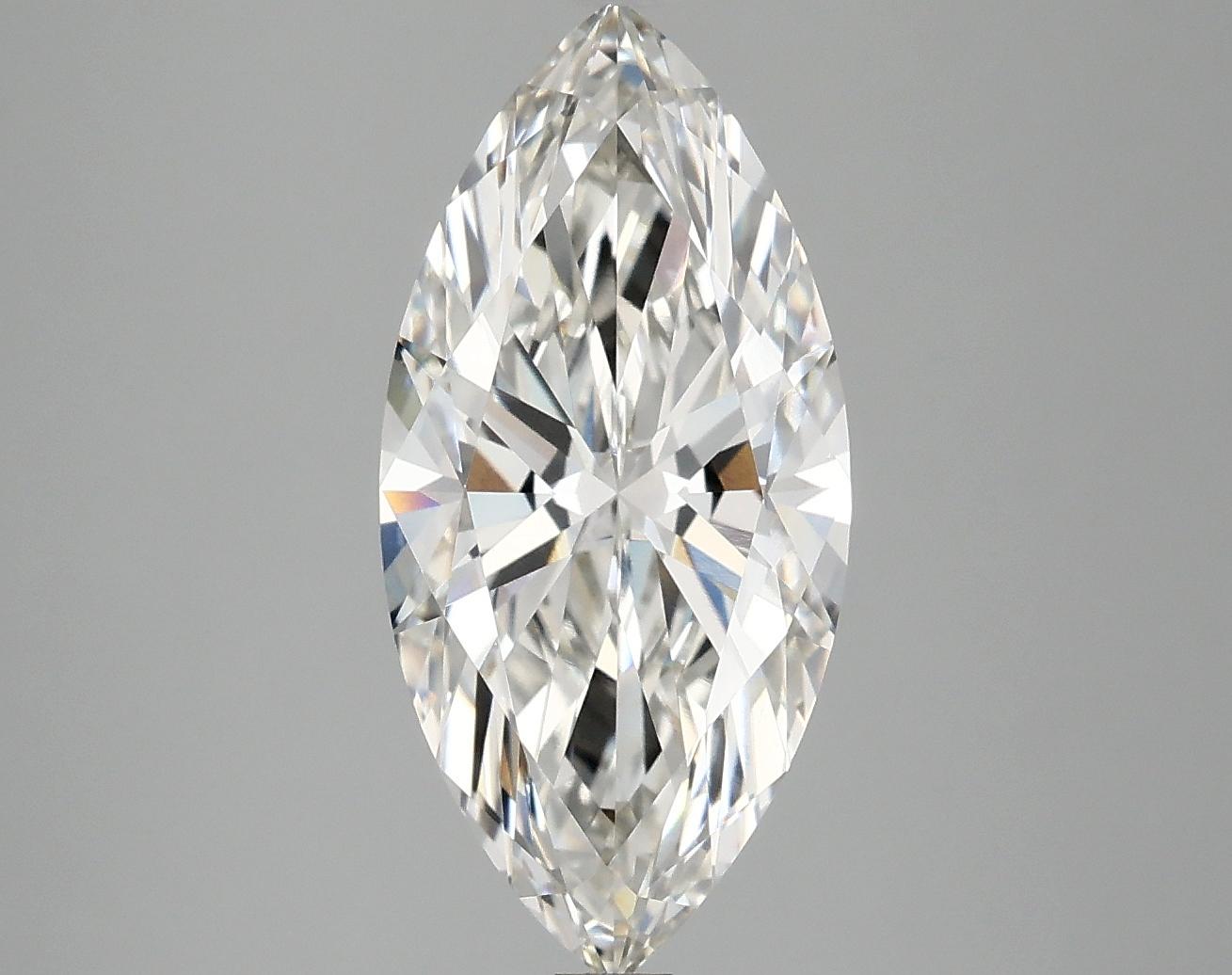 2.8 Carat Marquise Shaped Excellent Cut VVS2 IGI Certified Lab Grown Diamond