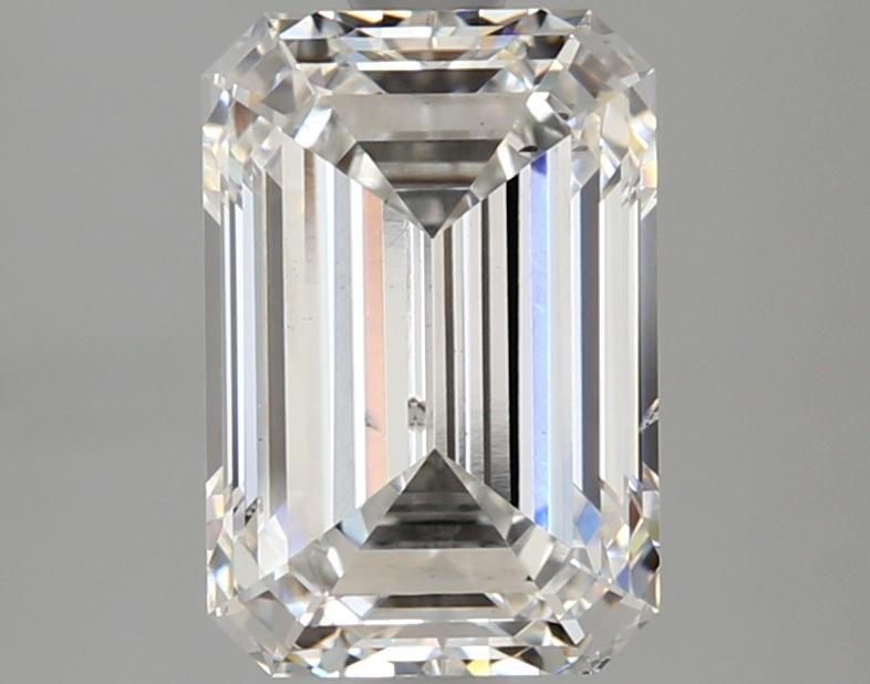 3.08 Carat Emerald Shaped Ideal Cut SI1 IGI Certified Lab Grown Diamond