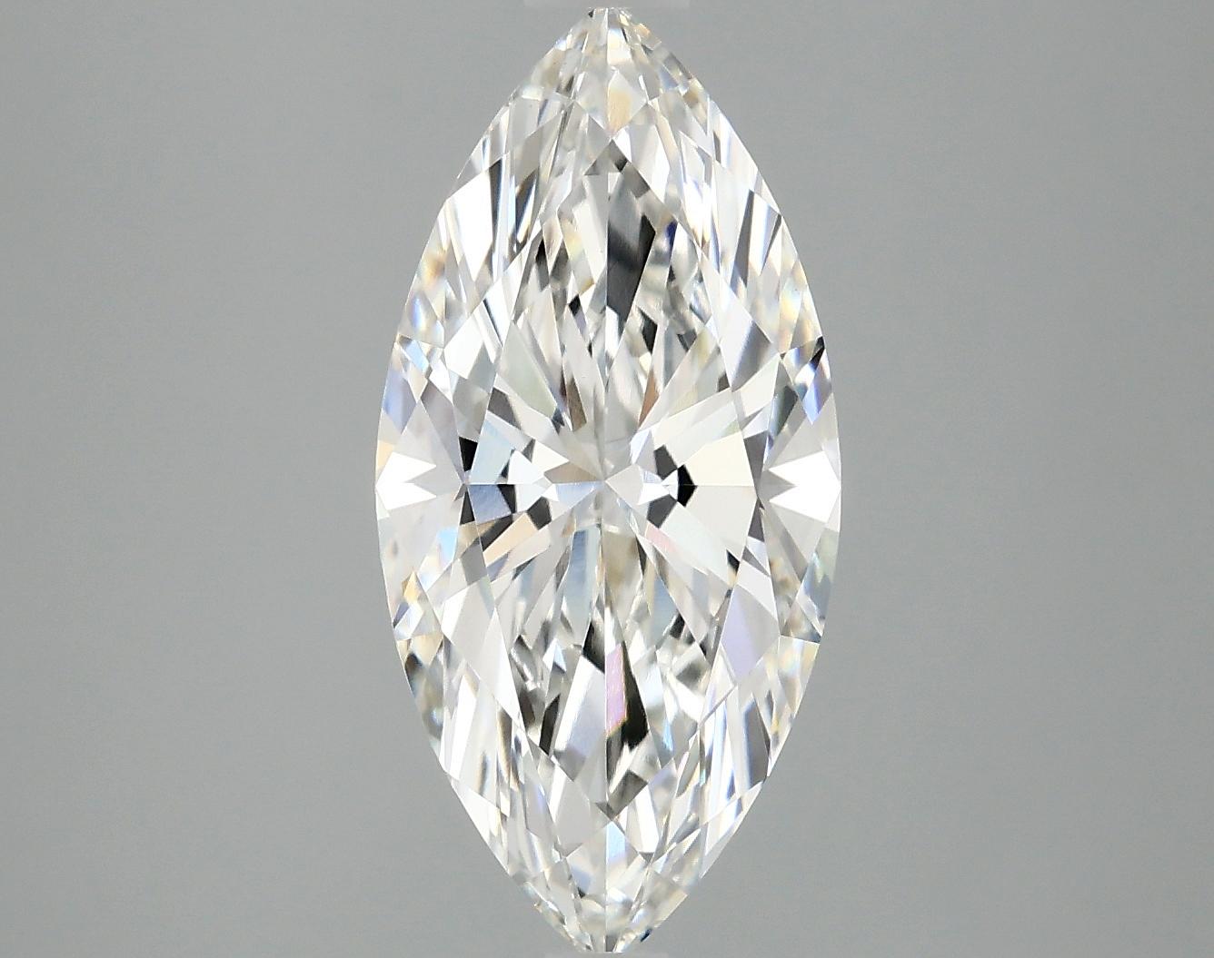 2.97 Carat Marquise Shaped Excellent Cut VVS2 IGI Certified Lab Grown Diamond