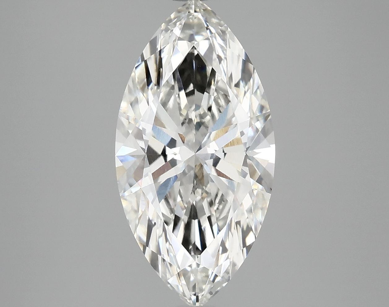 3.07 Carat Marquise Shaped Ideal Cut VVS2 IGI Certified Lab Grown Diamond