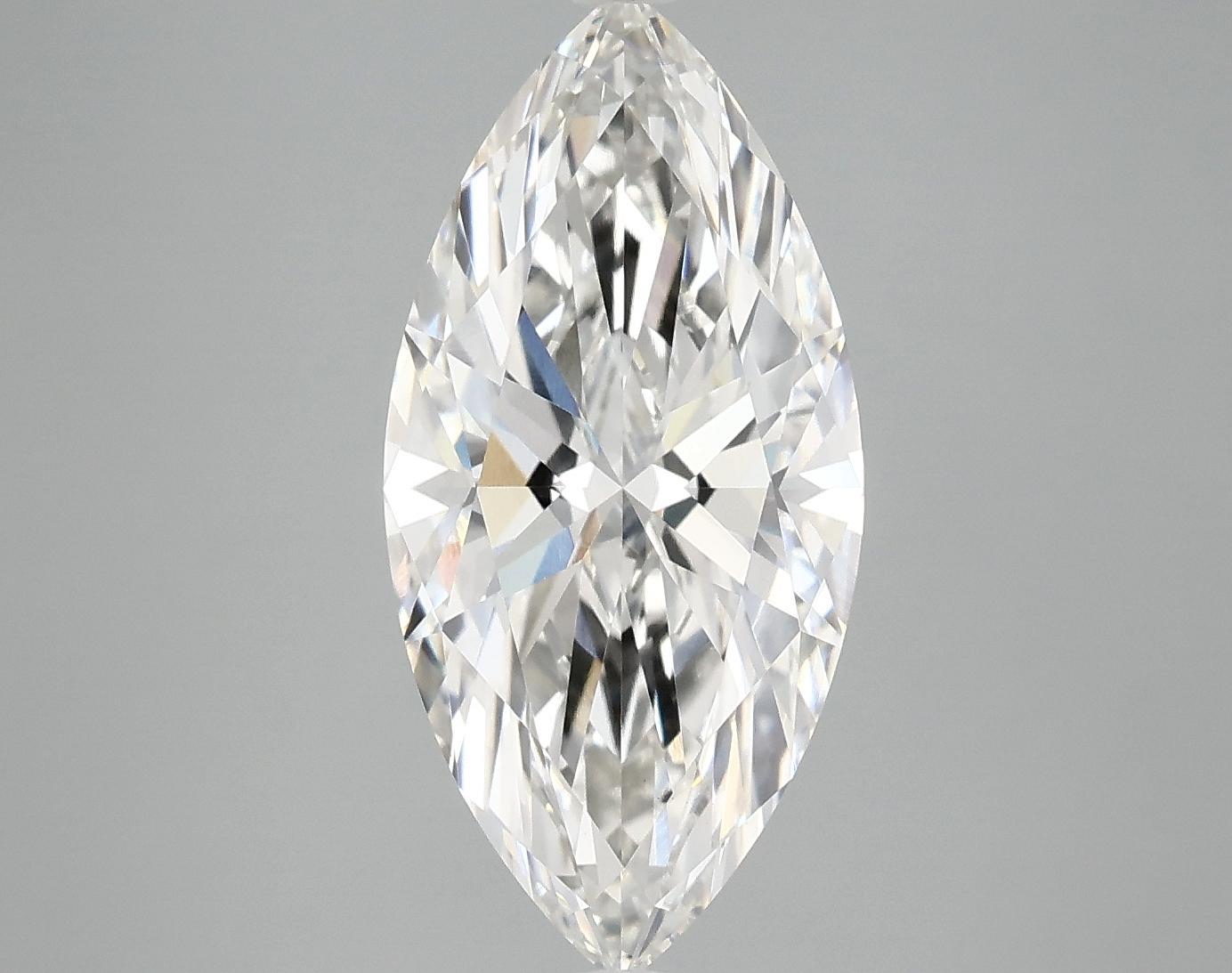 3.47 Carat Marquise Shaped Excellent Cut VVS2 IGI Certified Lab Grown Diamond