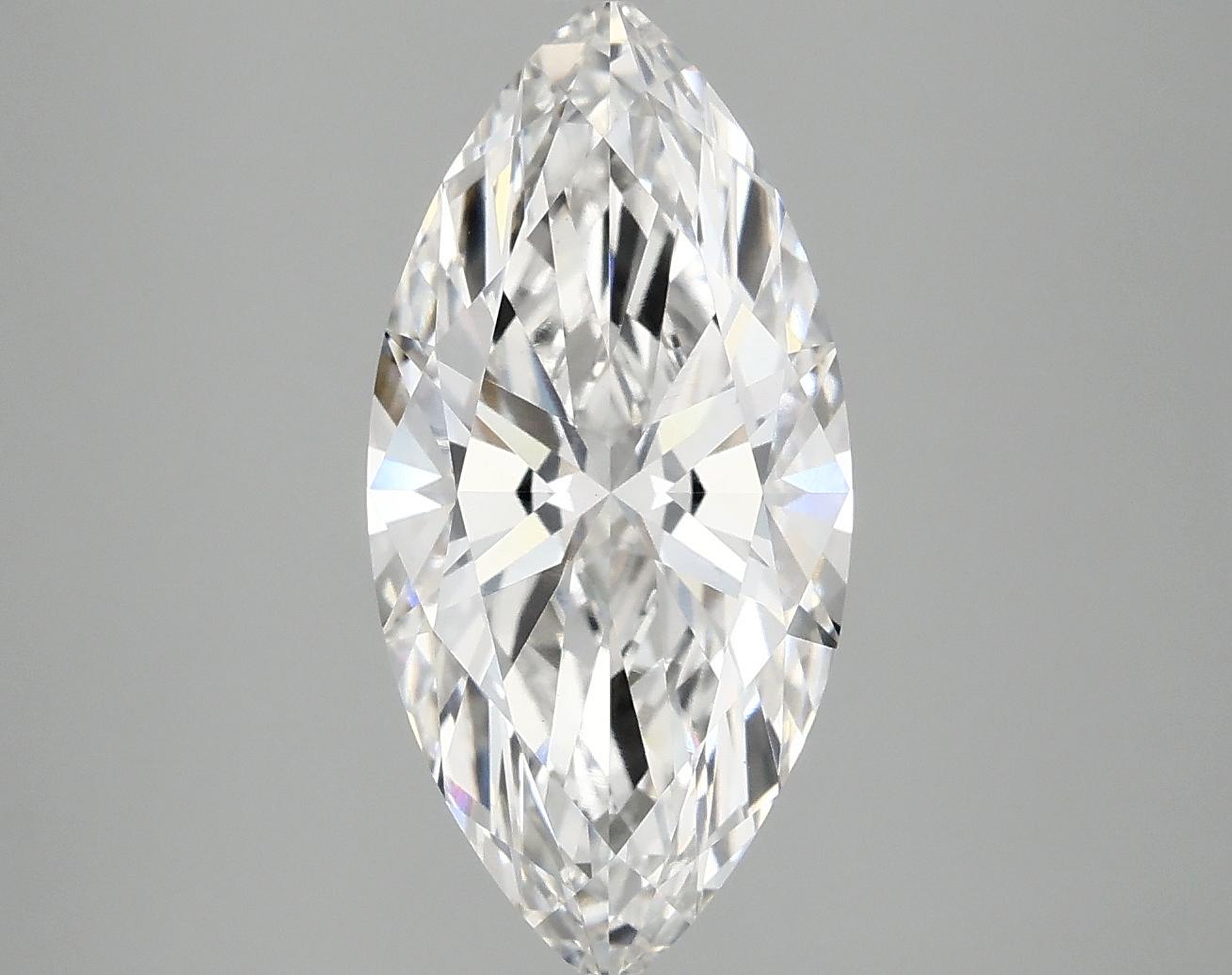 3.02 Carat Marquise Shaped Excellent Cut VVS2 IGI Certified Lab Grown Diamond