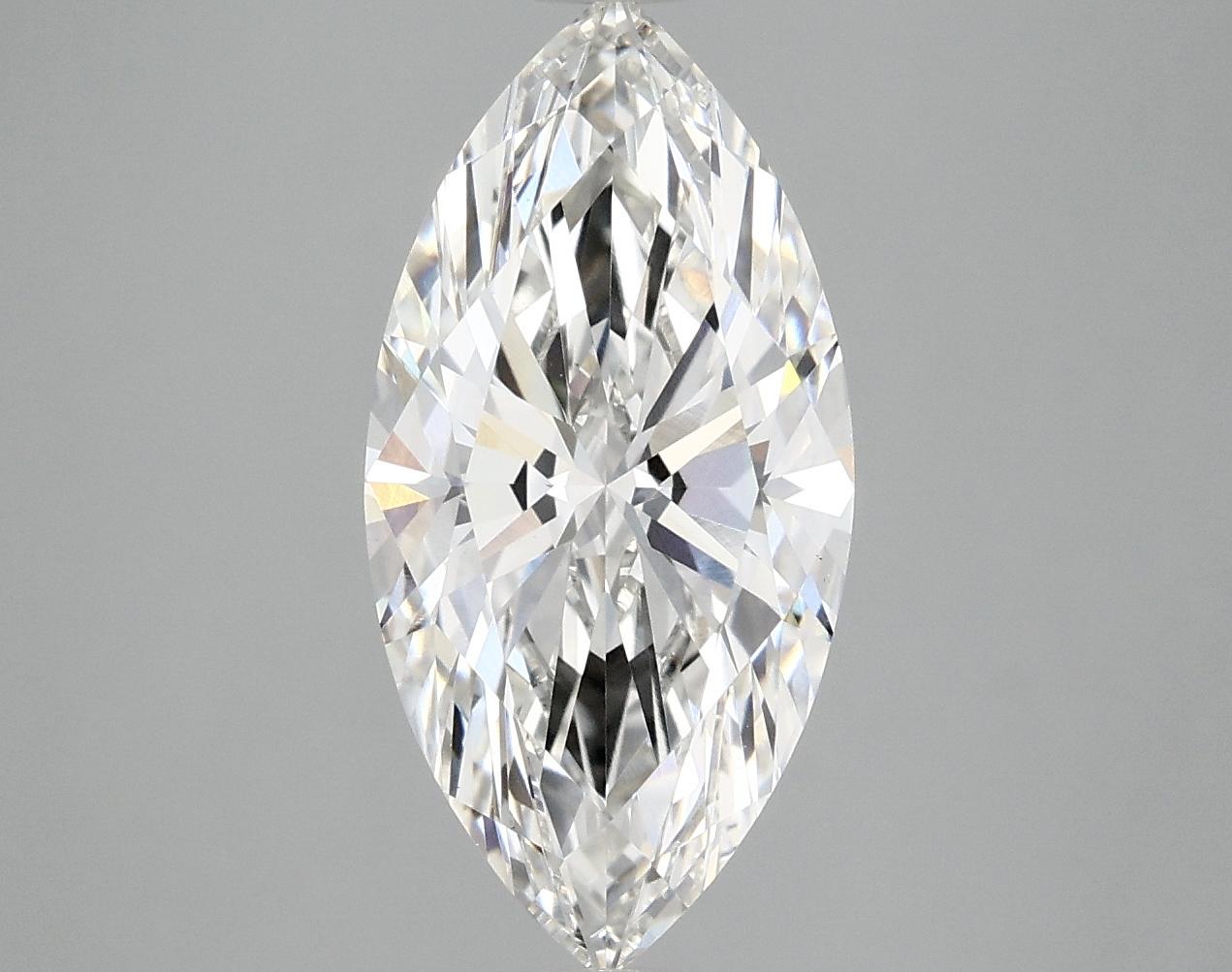 3.07 Carat Marquise Shaped Ideal Cut VVS2 IGI Certified Lab Grown Diamond