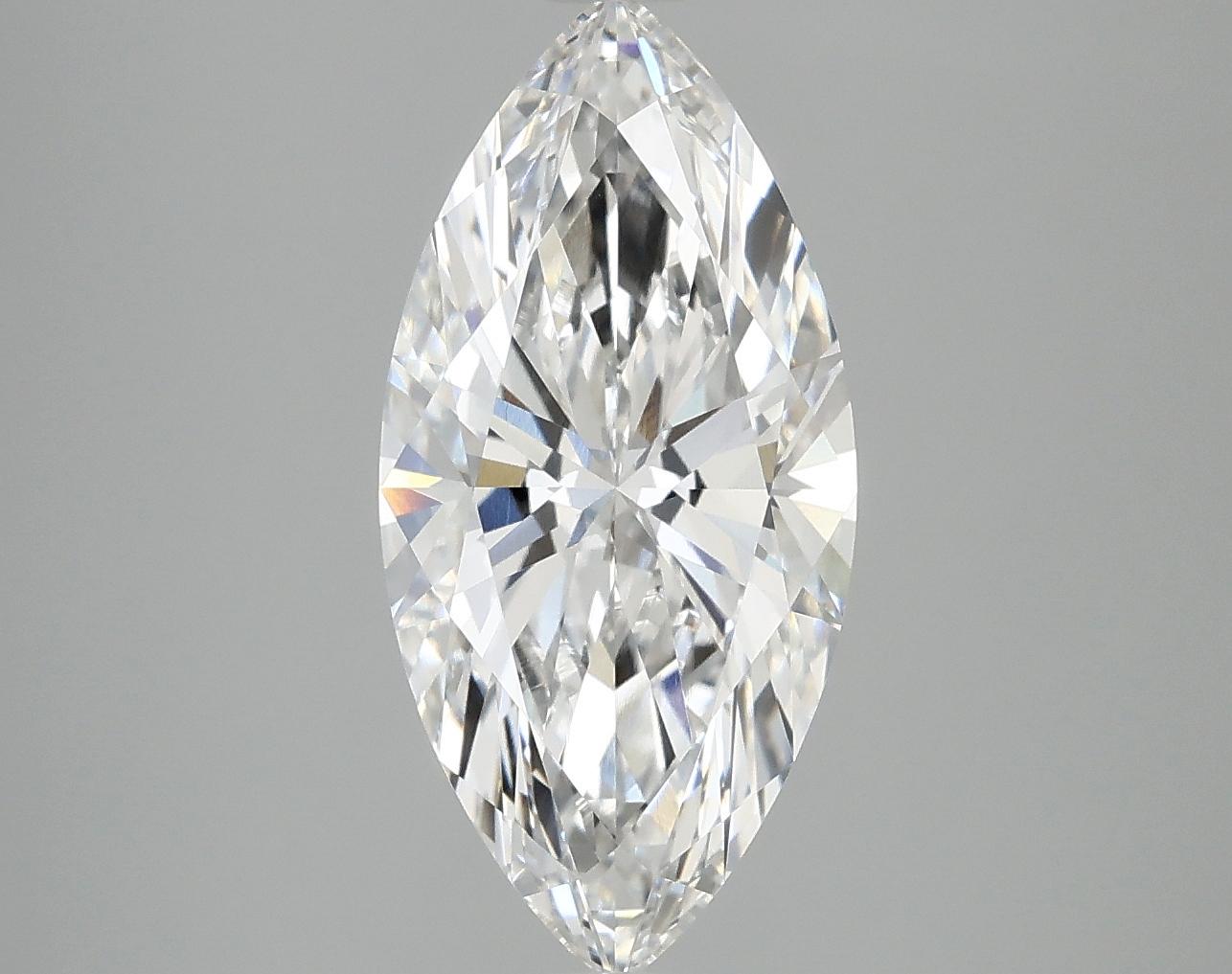 3.03 Carat Marquise Shaped Excellent Cut VVS2 IGI Certified Lab Grown Diamond