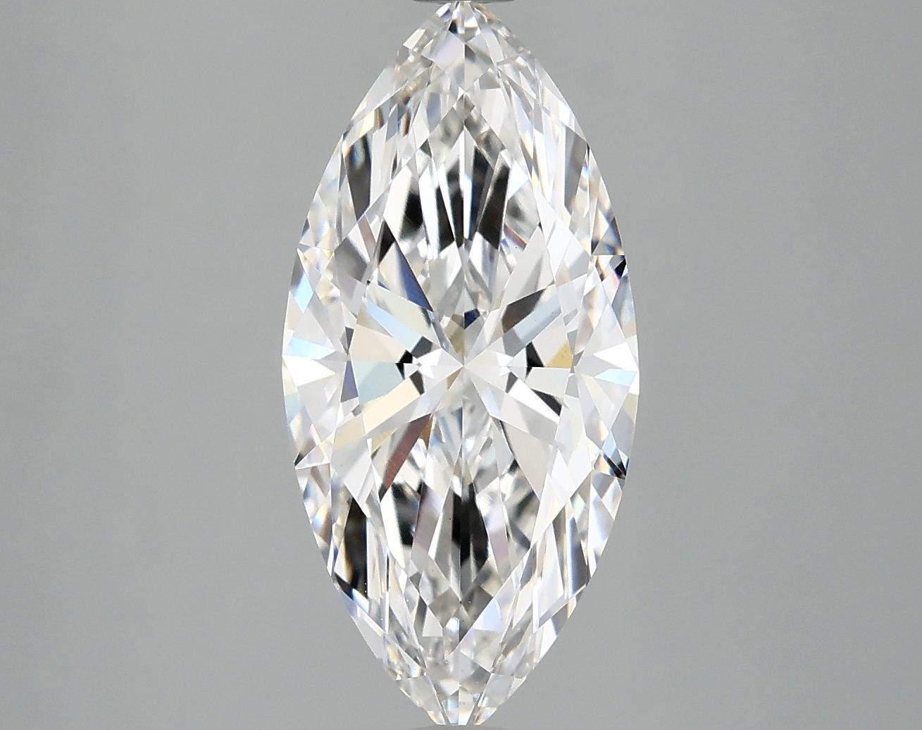3.03 Carat Marquise Shaped Excellent Cut VVS2 IGI Certified Lab Grown Diamond