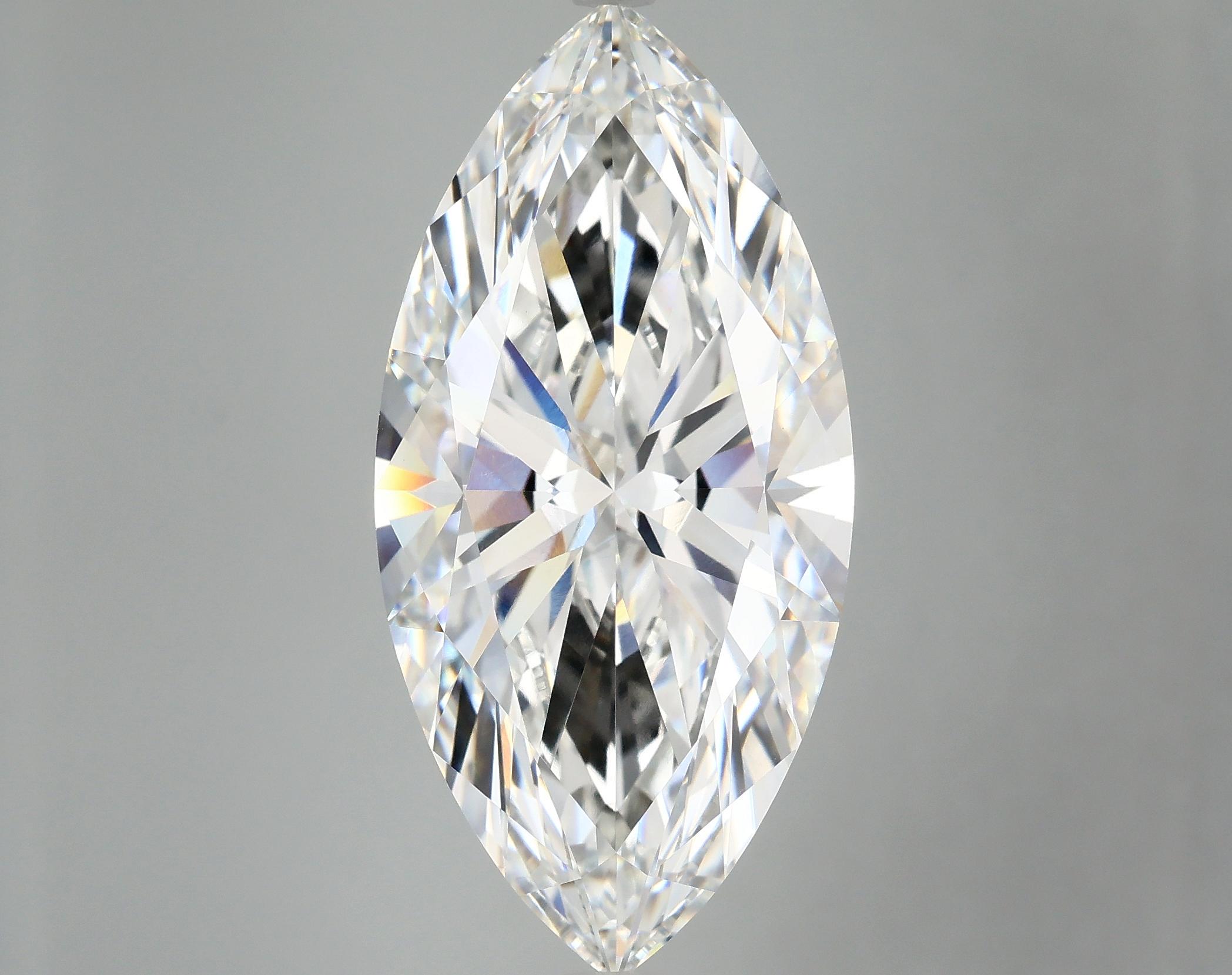 11.3 Carat Marquise Shaped Excellent Cut VVS2 IGI Certified Lab Grown Diamond