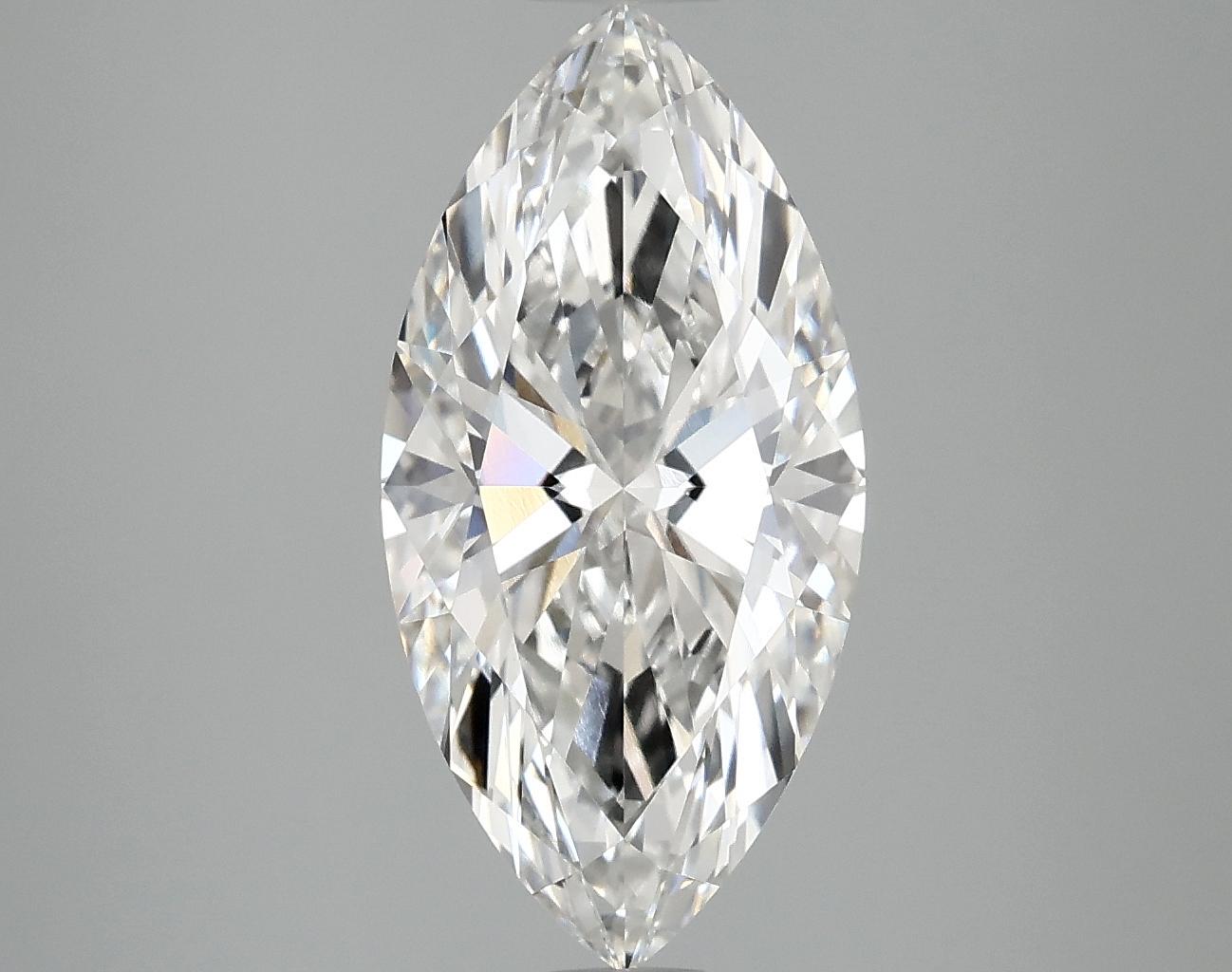 3.09 Carat Marquise Shaped Ideal Cut VVS2 IGI Certified Lab Grown Diamond