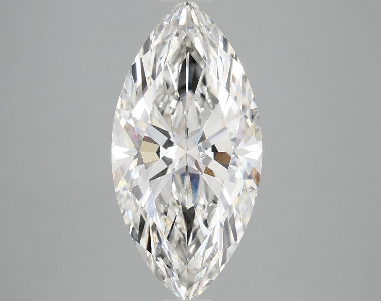 3.07 Carat Marquise Shaped Ideal Cut VVS2 IGI Certified Lab Grown Diamond