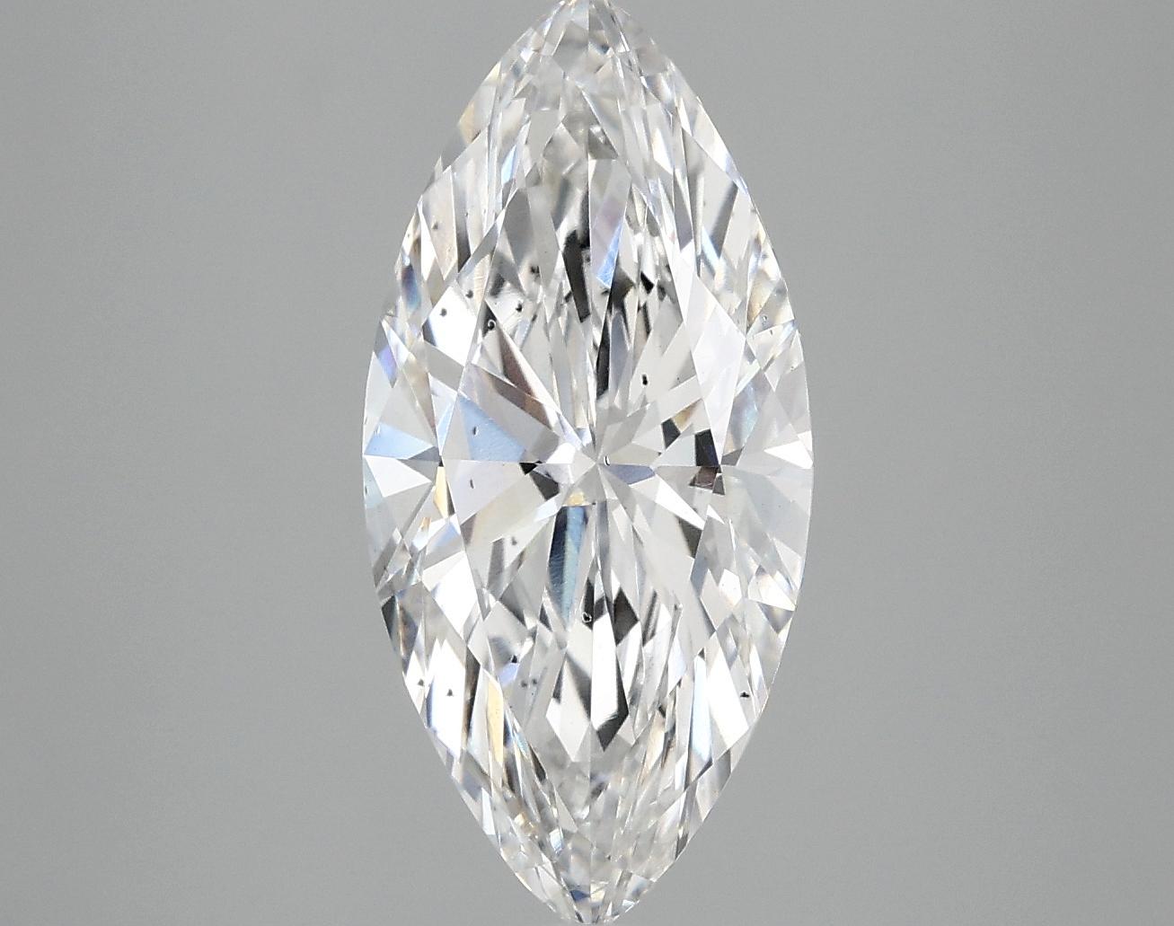 3.07 Carat Marquise Shaped Excellent Cut SI1 IGI Certified Lab Grown Diamond