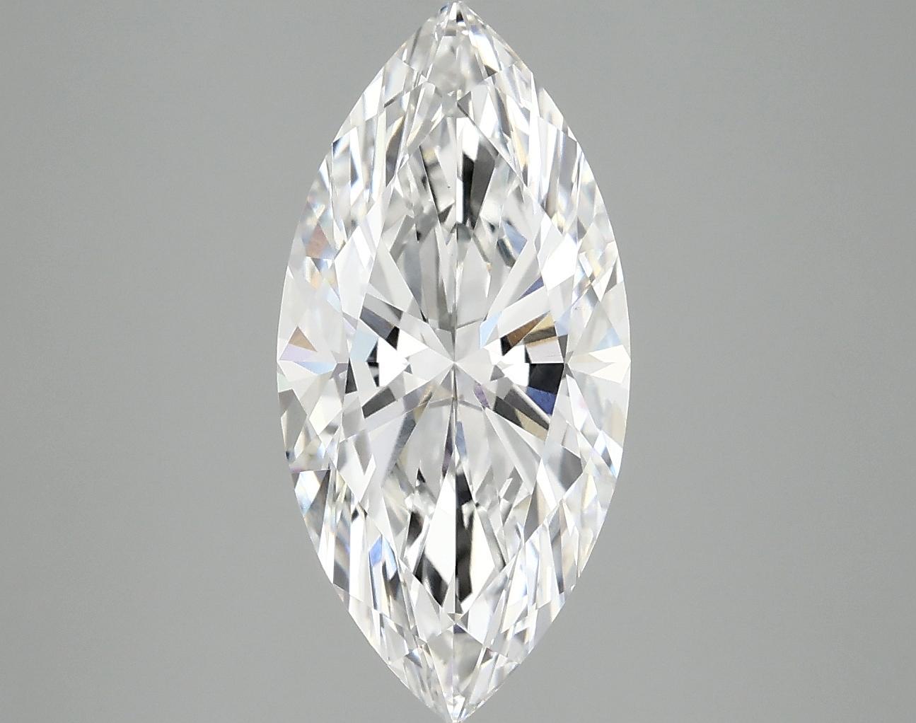 3.06 Carat Marquise Shaped Excellent Cut VVS2 IGI Certified Lab Grown Diamond