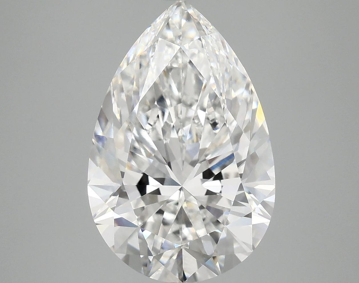 5.08 Carat Pear Shaped Excellent Cut VVS2 IGI Certified Lab Grown Diamond