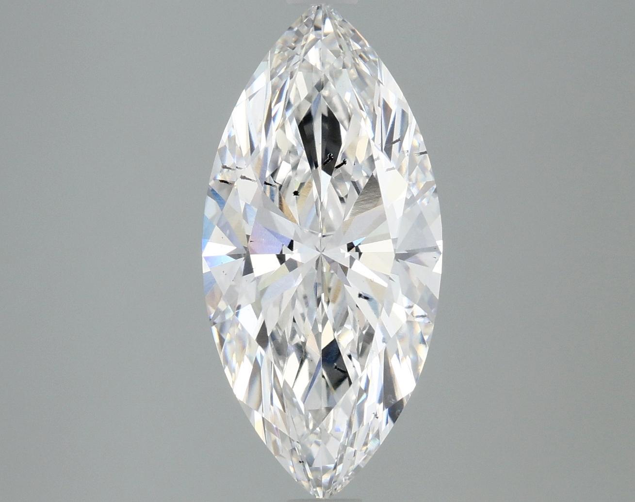 3.02 Carat Marquise Shaped Excellent Cut SI1 IGI Certified Lab Grown Diamond