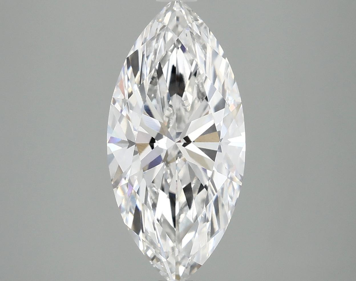2.97 Carat Marquise Shaped Excellent Cut VVS2 IGI Certified Lab Grown Diamond