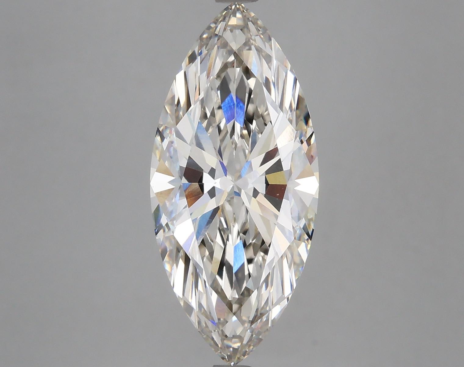 4.25 Carat Marquise Shaped Excellent Cut VVS2 IGI Certified Lab Grown Diamond