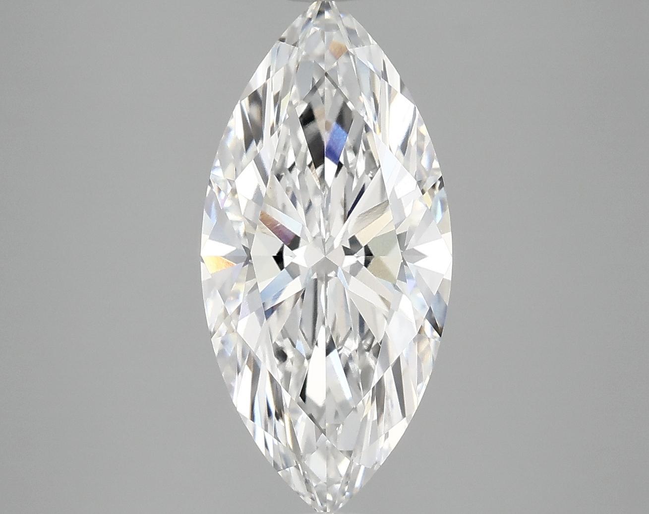 3.07 Carat Marquise Shaped Excellent Cut VVS2 IGI Certified Lab Grown Diamond