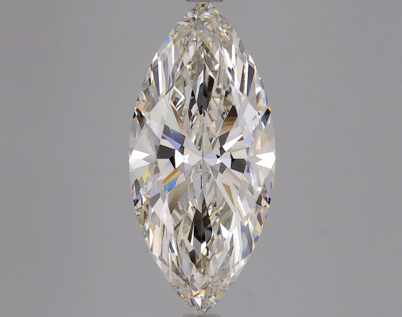 4.06 Carat Marquise Shaped Excellent Cut VVS2 IGI Certified Lab Grown Diamond
