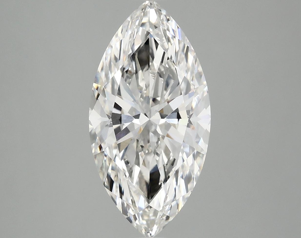 3.05 Carat Marquise Shaped Ideal Cut VVS2 IGI Certified Lab Grown Diamond
