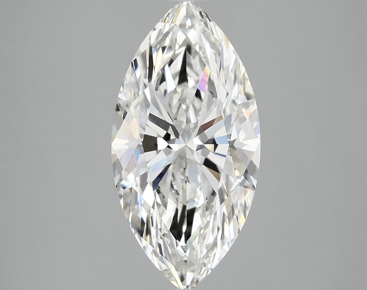 3.07 Carat Marquise Shaped Ideal Cut VVS2 IGI Certified Lab Grown Diamond