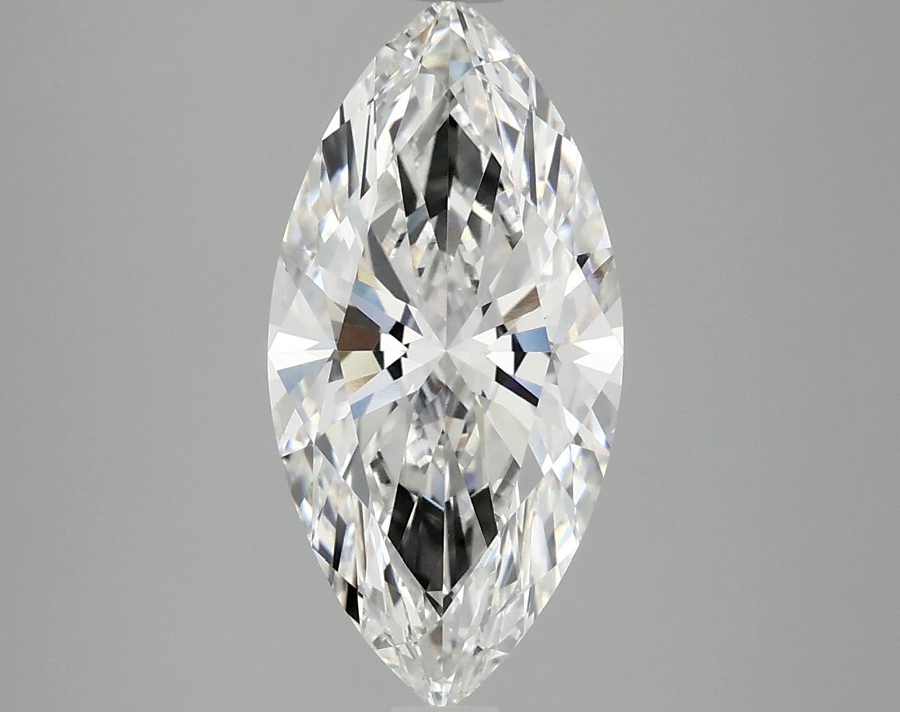 3.09 Carat Marquise Shaped Ideal Cut VVS2 IGI Certified Lab Grown Diamond