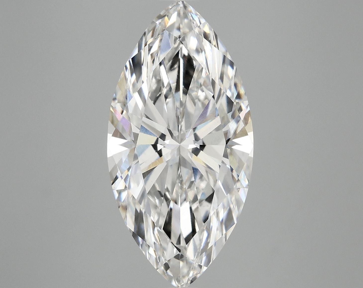 5.0 Carat Marquise Shaped Ideal Cut VVS2 GSI Certified Lab Grown Diamond