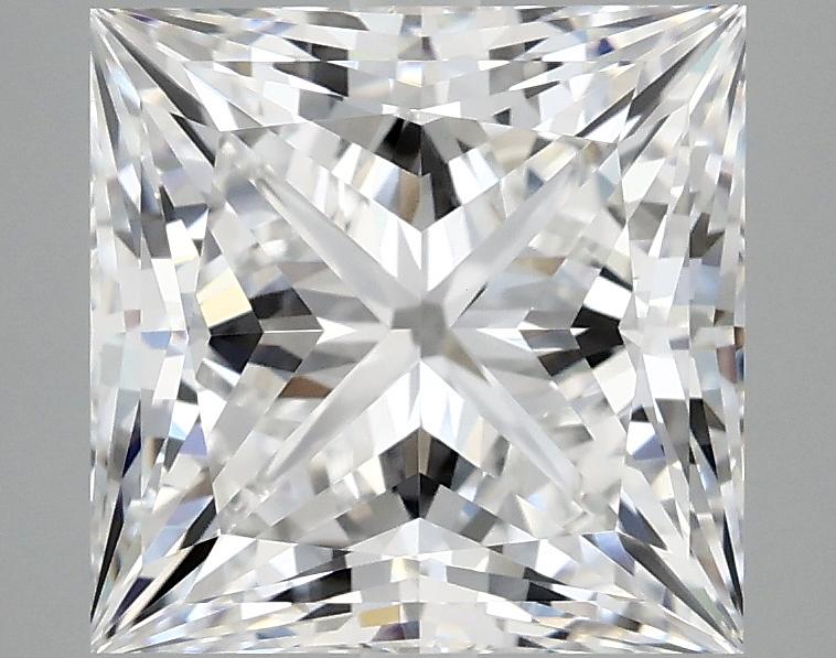 4.14 Carat Princess Shaped Ideal Cut VVS2 IGI Certified Lab Grown Diamond