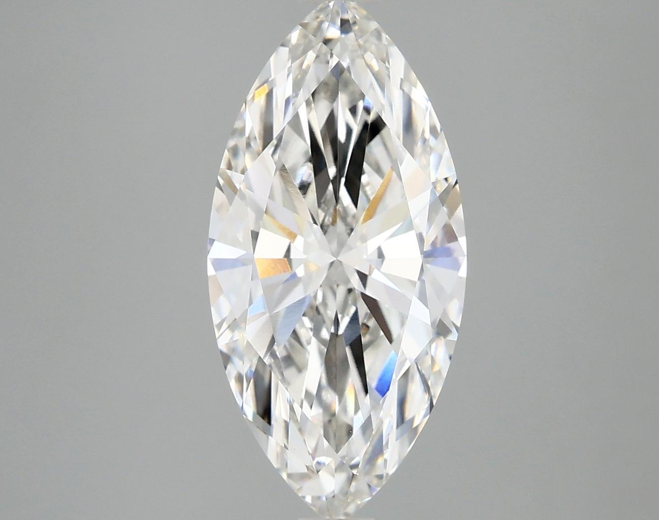 2.97 Carat Marquise Shaped Excellent Cut VVS2 IGI Certified Lab Grown Diamond