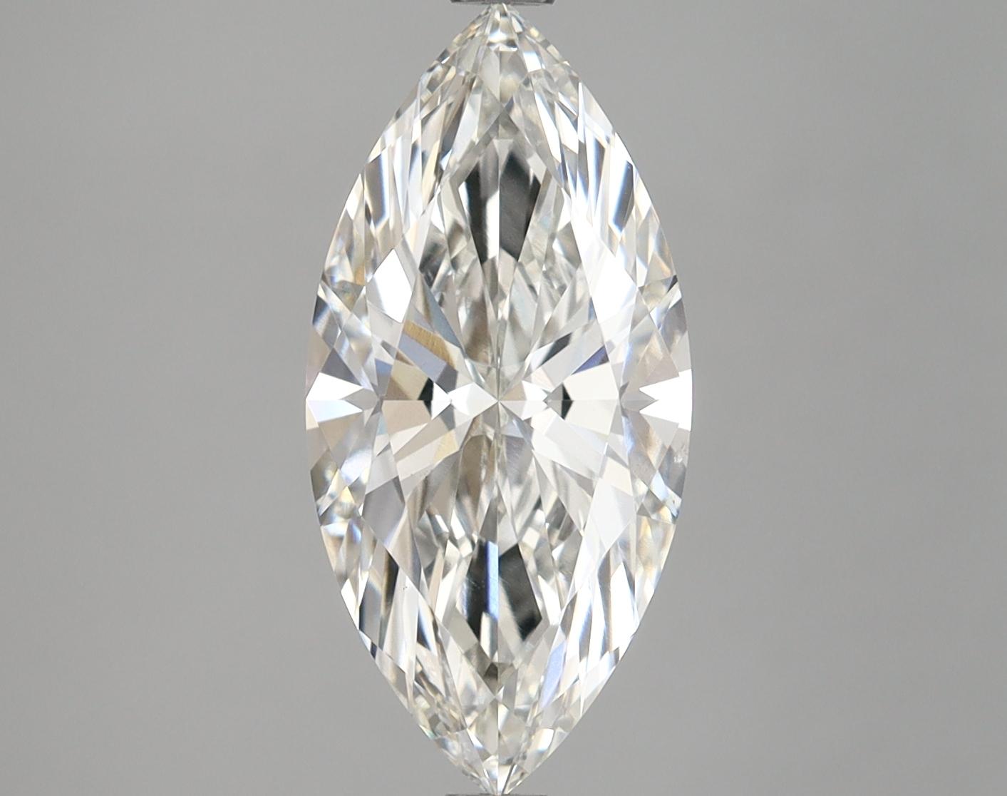 2.88 Carat Marquise Shaped Excellent Cut VS2 IGI Certified Lab Grown Diamond