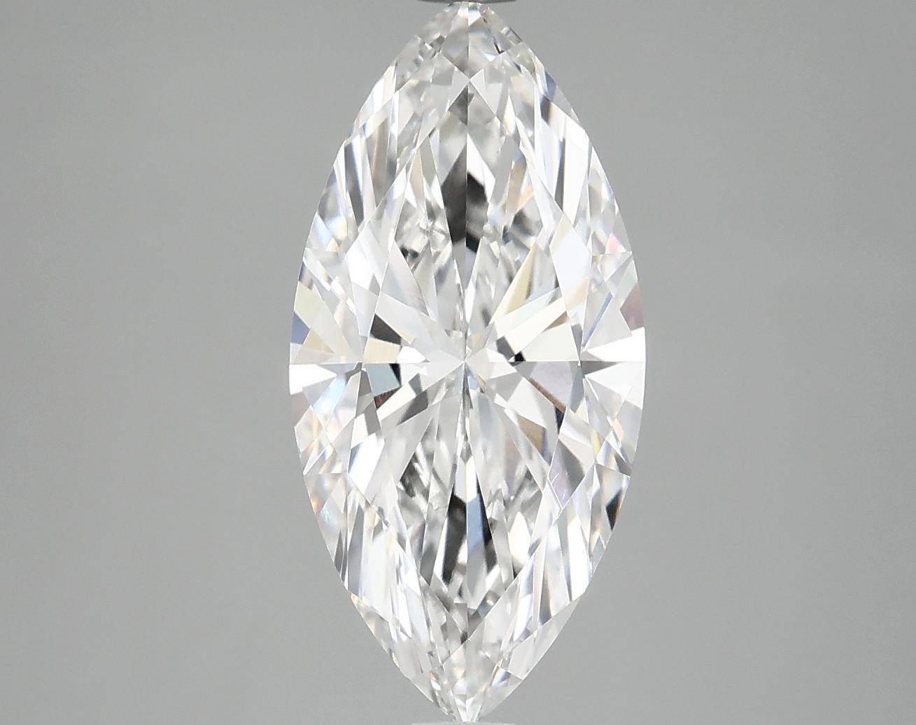 3.02 Carat Marquise Shaped Excellent Cut VVS2 IGI Certified Lab Grown Diamond