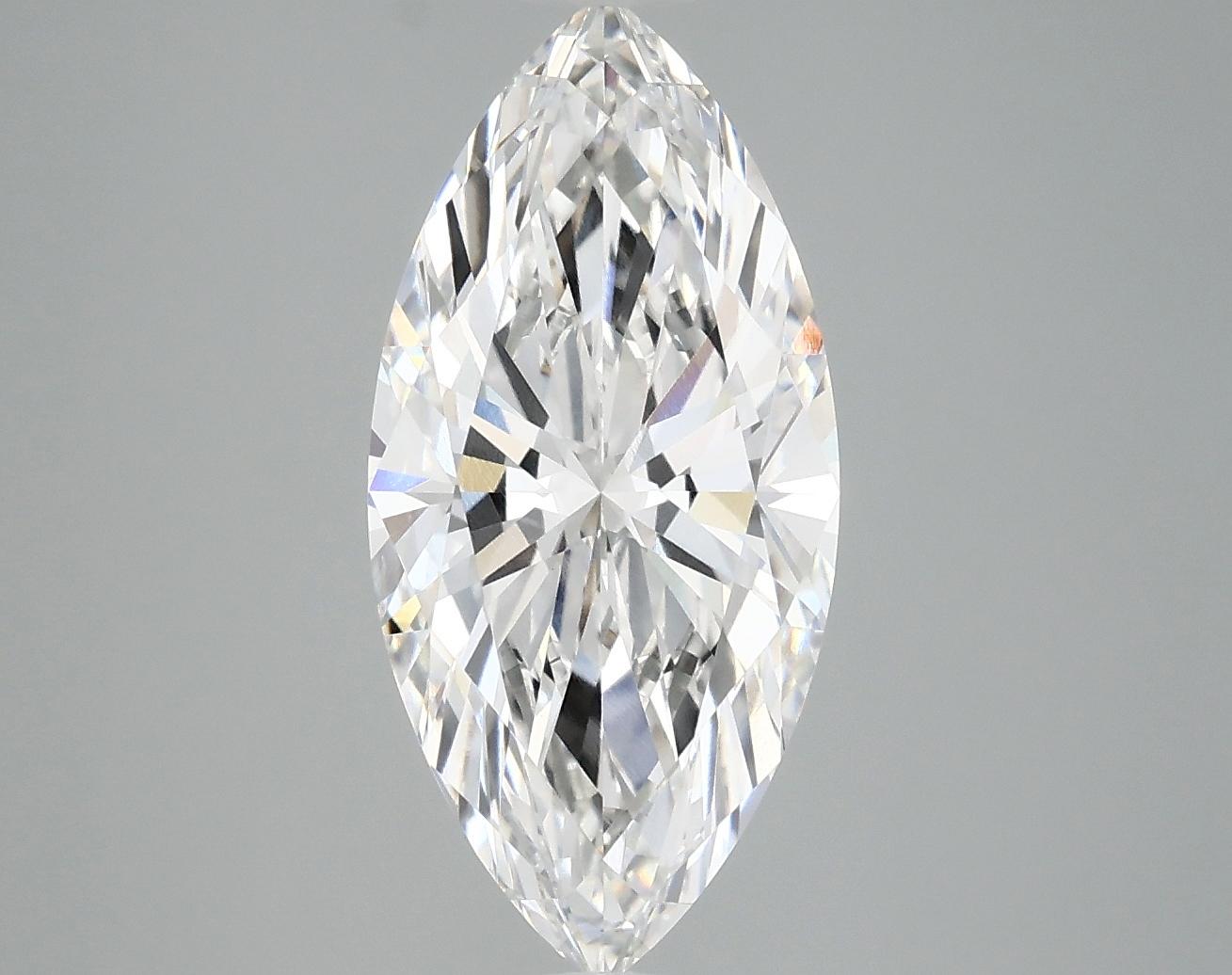 3.02 Carat Marquise Shaped Excellent Cut VVS2 IGI Certified Lab Grown Diamond