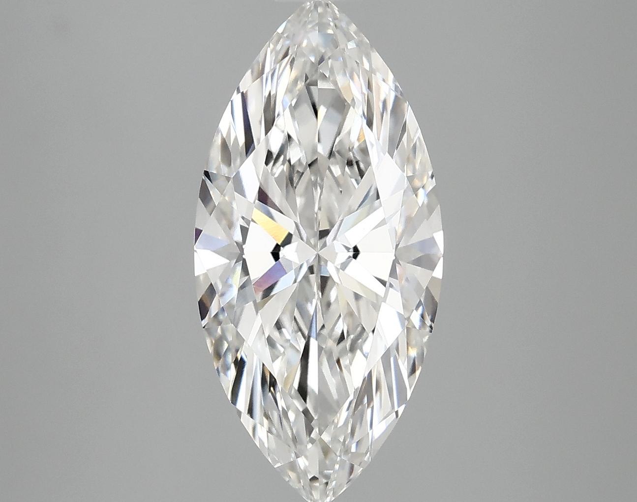 3.05 Carat Marquise Shaped Excellent Cut VVS2 IGI Certified Lab Grown Diamond