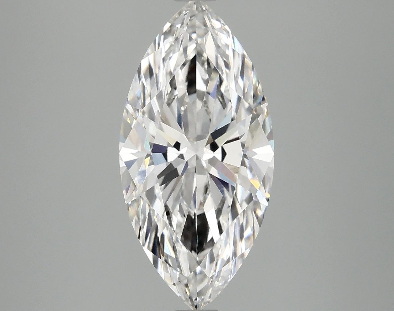 3.09 Carat Marquise Shaped Ideal Cut VVS2 IGI Certified Lab Grown Diamond