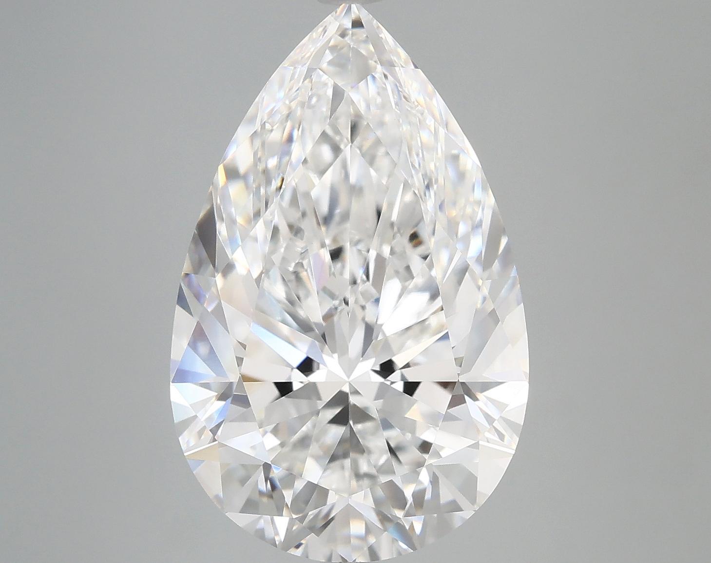7.38 Carat Pear Shaped Ideal Cut VVS2 IGI Certified Lab Grown Diamond