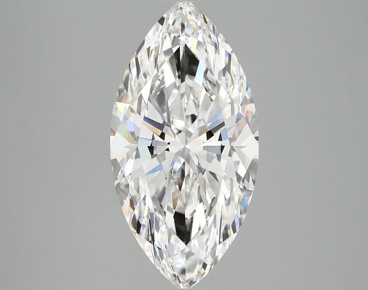 3.08 Carat Marquise Shaped Ideal Cut VVS2 IGI Certified Lab Grown Diamond