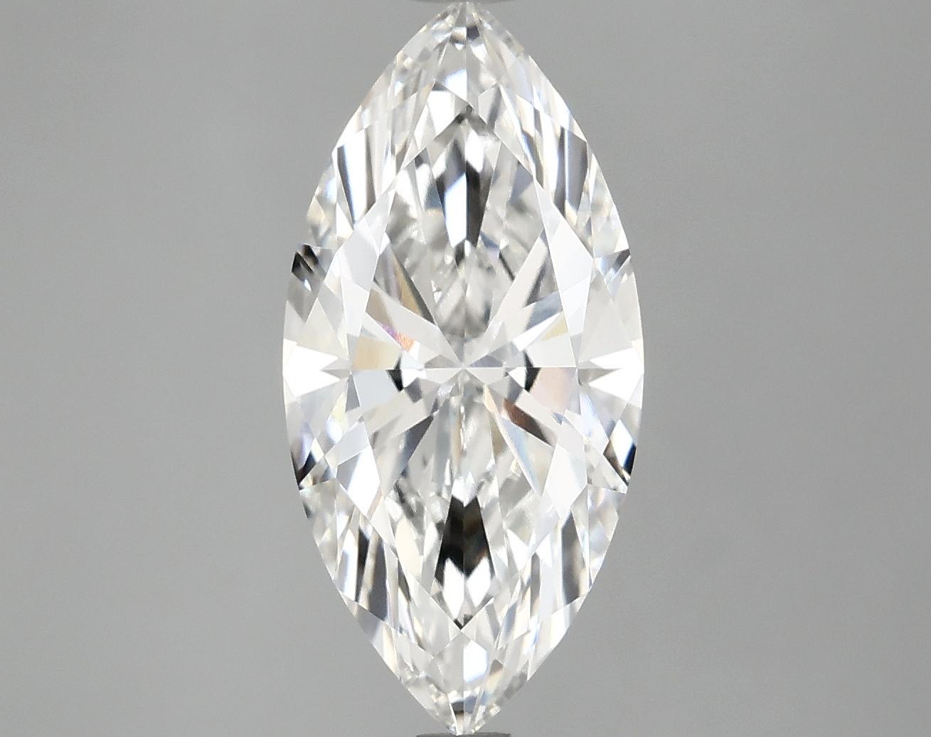 3.03 Carat Marquise Shaped Excellent Cut VVS2 IGI Certified Lab Grown Diamond